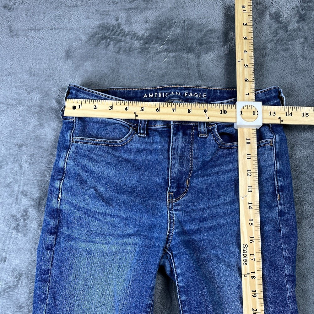 American Eagle Outfitters Skinny Jeans Womens 6S Blue Denim Next Level Stretch - Picture 5 of 6